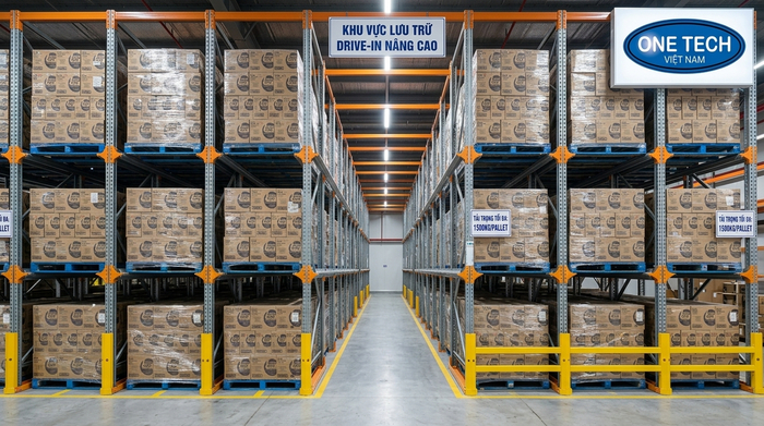Kệ drive in trong kho hàng đóng pallet Hình ảnh thực tế kệ drive in trong kho hàng đóng pallet số 7