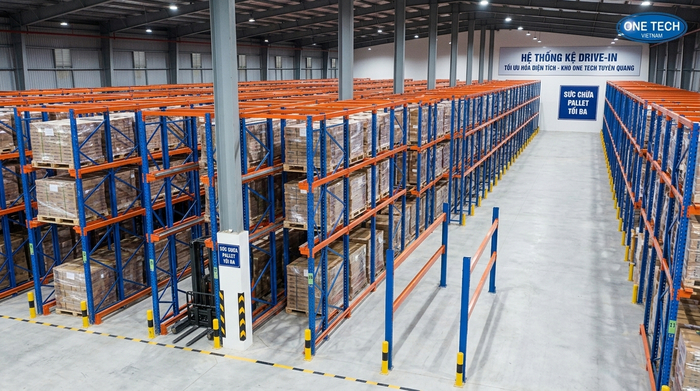 Kệ drive in tối ưu lưu trữ pallet trong kho Kệ drive in tối ưu lưu trữ pallet cho kho hàng Tuyên Quang