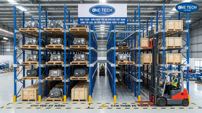 Kệ pallet Drive In tăng mật độ lưu trữ cho kho tải nặng