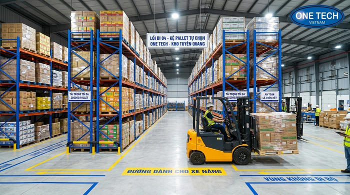 Kệ pallet Selective phù hợp kho nhiều mã hàng tại Tuyên Quang