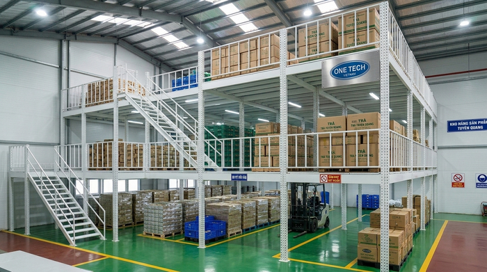 kệ sàn mezzanine Tuyên Quang trong kho cao tận dụng chiều cao nhà xưởng