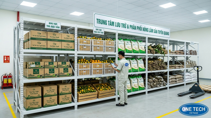Kệ trung tải cho kho nông sản Tuyên Quang Kệ trung tải lưu trữ nông sản chè cam và vật tư tại Tuyên Quang