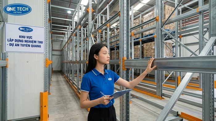 Lắp đặt kệ drive in Tuyên Quang thực tế Lắp đặt hệ thống kệ drive in thực tế tại kho hàng