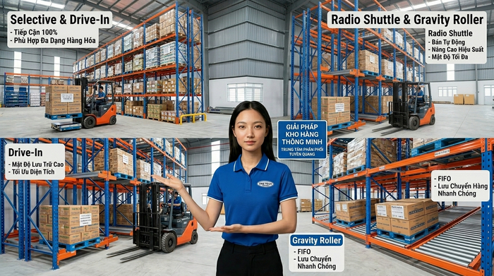 So sánh kệ Radio Shuttle và kệ pallet Tuyên Quang So sánh kệ Radio Shuttle và các loại kệ pallet tại Tuyên Quang