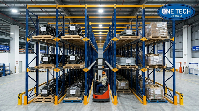 Thi công kệ drive in kho pallet Thi công kệ drive in cho kho pallet chịu tải cao