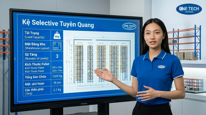 Báo giá kệ Selective Tuyên Quang theo tải trọng và mặt bằng kho