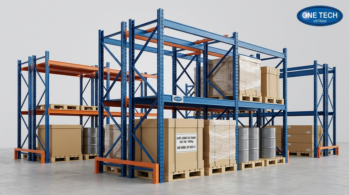 Hệ thống kệ tải nặng chuyên dụng Các loại kệ hạng nặng cho kho hàng công nghiệp OneTech