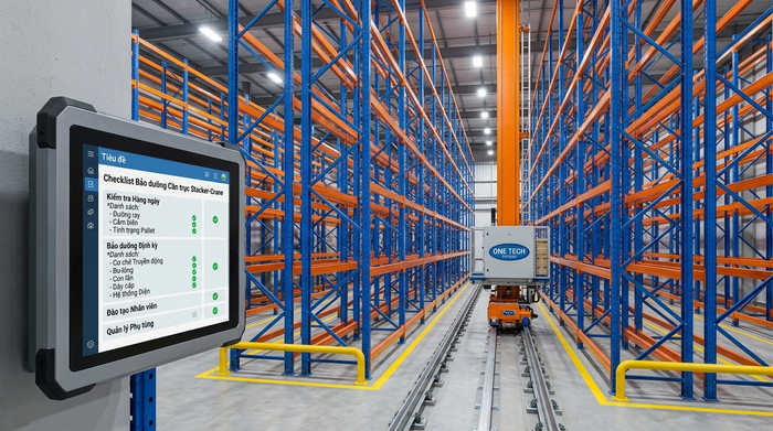 Checklist bảo trì Stacker-Crane định kỳ cho kho hàng