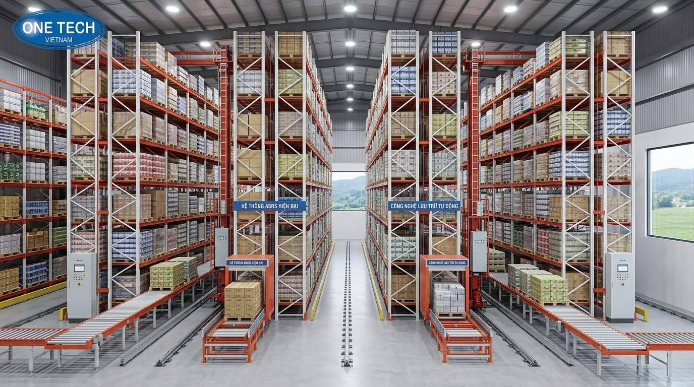 Kệ kho ASRS Tuyên Quang mô phỏng hệ thống lưu trữ tự động Mô phỏng hệ thống kệ kho ASRS Tuyên Quang trong kho công nghiệp