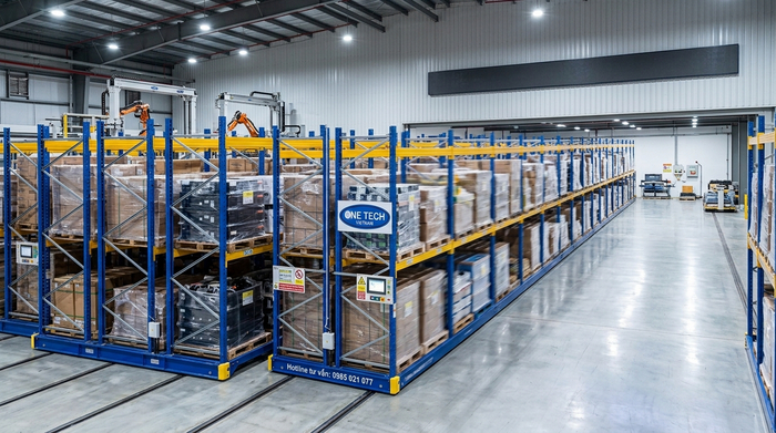 Kệ kho di động tự động hóa cho hàng pallet tải trọng lớn