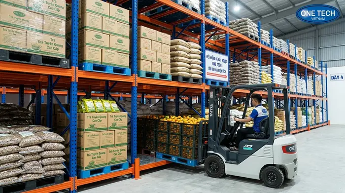 Kệ push back trong kho nông sản tại Tuyên Quang