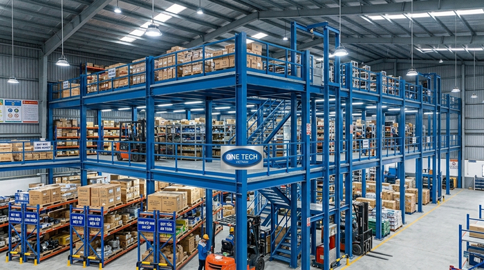 Kệ sàn mezzanine cho kho cao tại Tuyên Quang