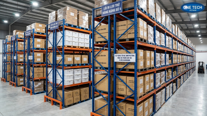 Hệ thống kệ sắt công nghiệp tải nặng Tuyên Quang Tổng quan kệ sắt công nghiệp tải nặng Tuyên Quang trong kho hàng