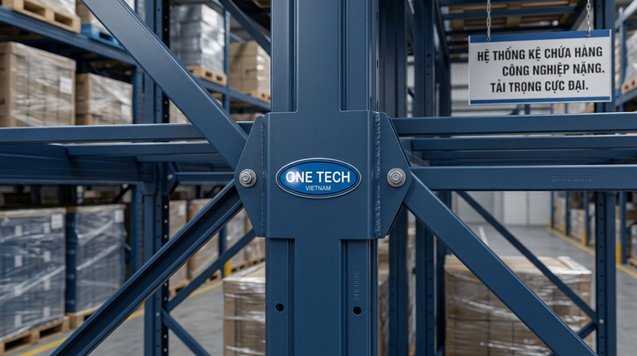 Chi tiết khung thép kệ công nghiệp Kết cấu khung thép chịu lực của kệ công nghiệp OneTech