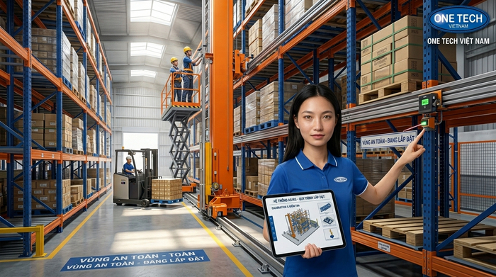 Lắp đặt và hiệu chỉnh Stacker-Crane tại kho hàng