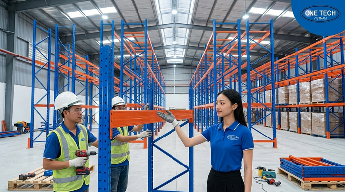 Lắp đặt kệ Selective tại kho hàng Tuyên Quang