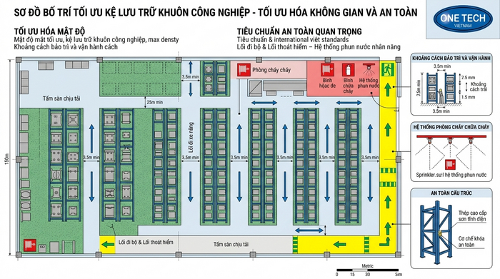 Sơ đồ bố trí kệ lưu trữ khuôn Sơ đồ bố trí kệ lưu trữ khuôn cho nhà máy