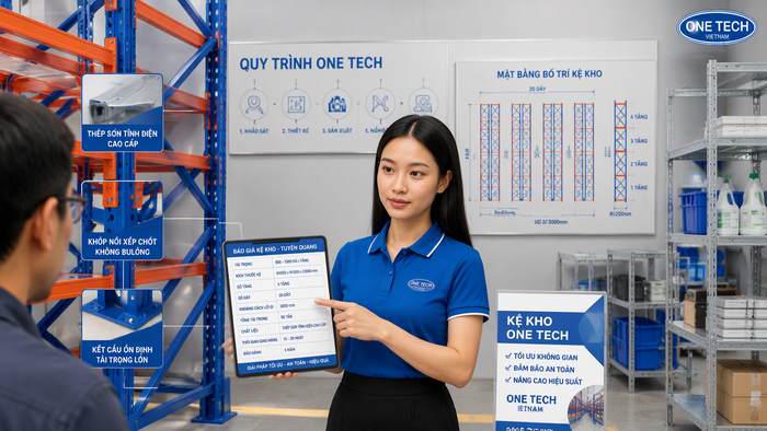 Báo giá kệ kho hàng Tuyên Quang theo tải trọng và kích thước