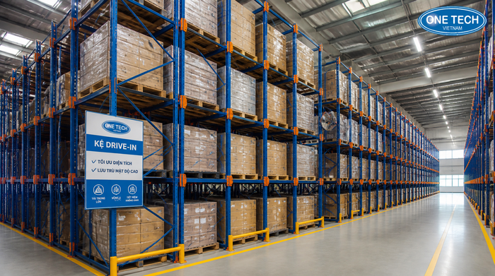 Kệ Drive In mật độ cao cho kho logistics Tuyên Quang