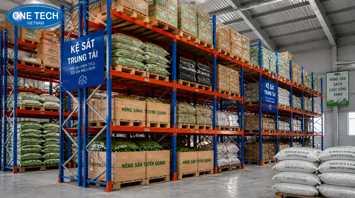 Kệ kho logistics Tuyên Quang cho kho hàng nông sản và bán lẻ