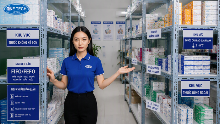 Kệ V lỗ cho kho dược phẩm nhỏ tại Tuyên Quang