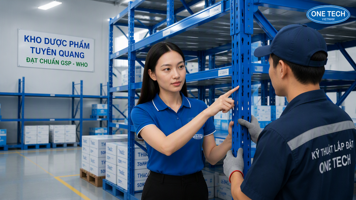 Quy trình lắp đặt kệ kho dược phẩm tại Tuyên Quang
