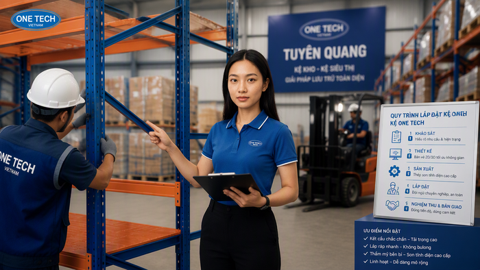 Quy trình lắp đặt kệ kho hàng tại Tuyên Quang
