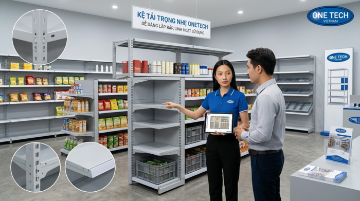 Tư vấn kệ tải trọng nhẹ Tuyên Quang tại Kệ kho hàng Tuyên Quang OneTech