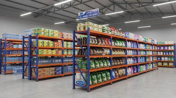 Kệ kho hàng trung tải tối ưu sức chứa cho kho FMCG Kệ kho hàng trung tải cho đại lý FMCG tại Tuyên Quang